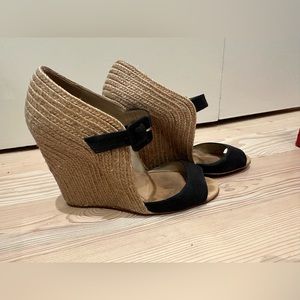 Christian Louboutin Black and Tan Espadrilles
